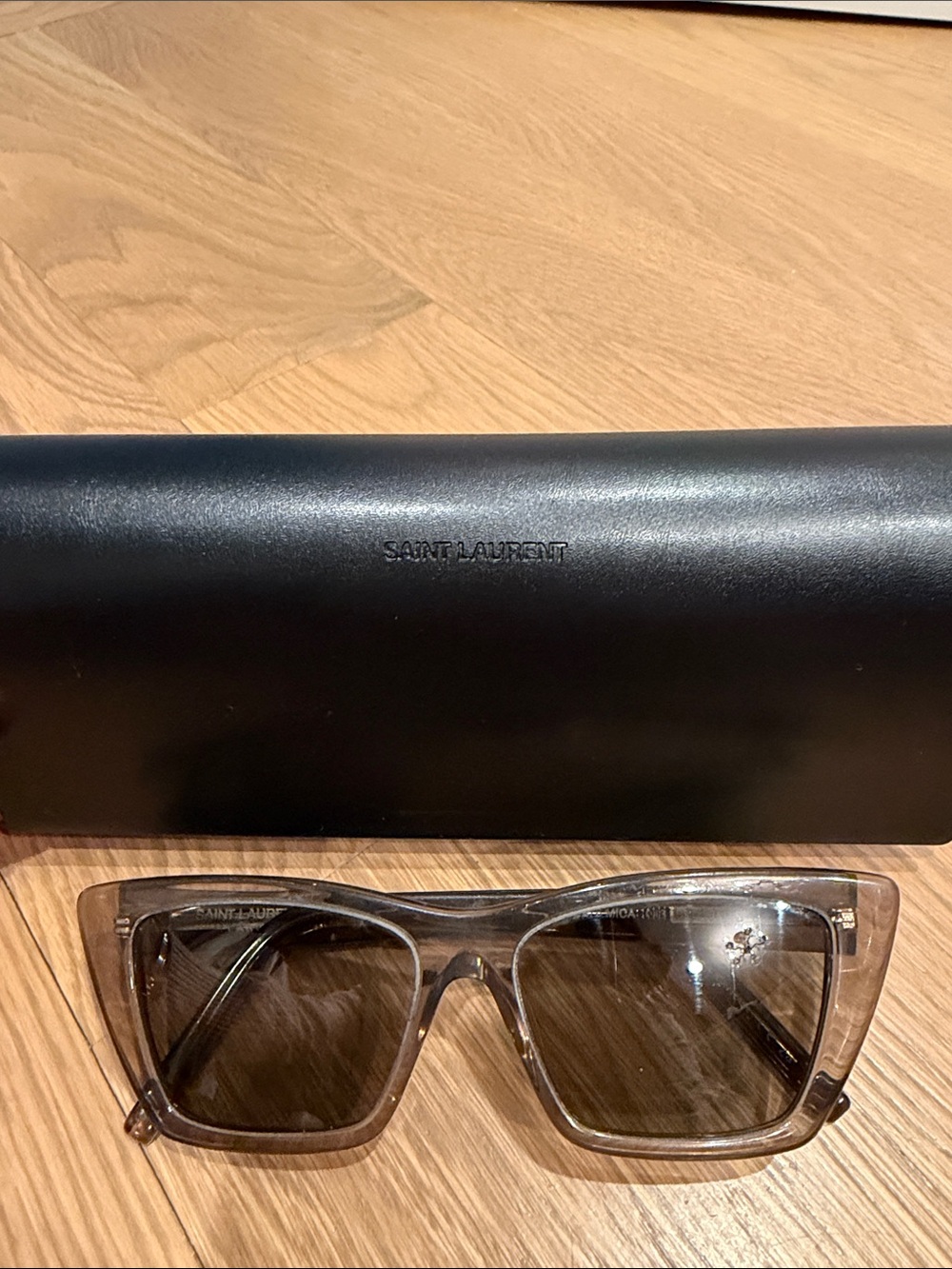 Saint Laurent Mica Brown/grey lens sunglasses with case - Picture 3 of 5